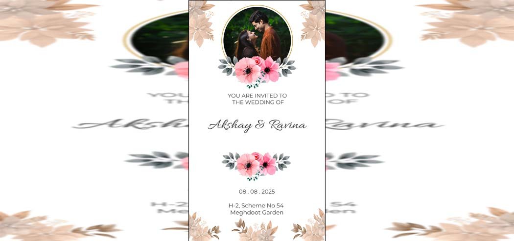 Wedding Invitation Card PSD-01